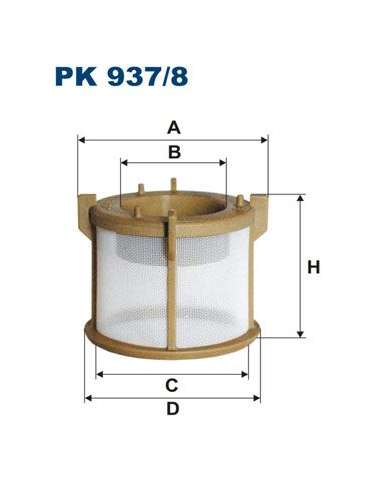 Filtro combustible Filtron PK 937/8 - FILTRO DE COMBUSTIBLE FILTRON