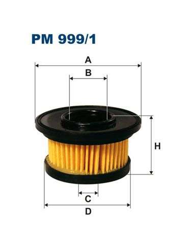 Filtro combustible Filtron PM 999/1 - FILTRO DE COMBUSTIBLE FILTRON