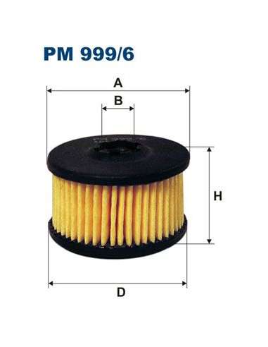 Filtro combustible Filtron PM 999/6 - FILTRO DE COMBUSTIBLE FILTRON