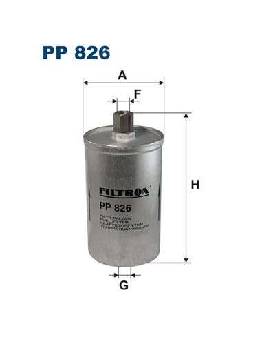 Filtro combustible Filtron PP 826 - FILTRO DE COMBUSTIBLE FILTRON