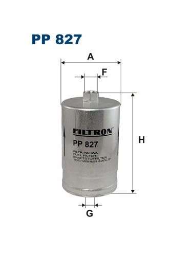 Filtro combustible Filtron PP 827 - FILTRO DE COMBUSTIBLE FILTRON