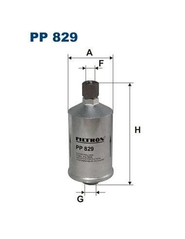 Filtro combustible Filtron PP 829 - FILTRO DE COMBUSTIBLE FILTRON