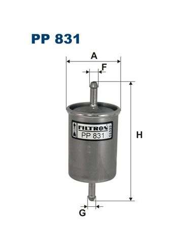 Filtro combustible Filtron PP 831 - FILTRO DE COMBUSTIBLE FILTRON