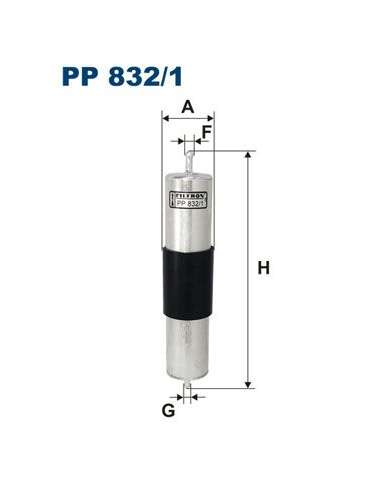 Filtro combustible Filtron PP 832/1 - FILTRO DE COMBUSTIBLE FILTRON