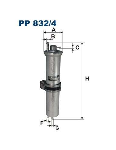 Filtro combustible Filtron PP 832/4 - FILTRO DE COMBUSTIBLE FILTRON