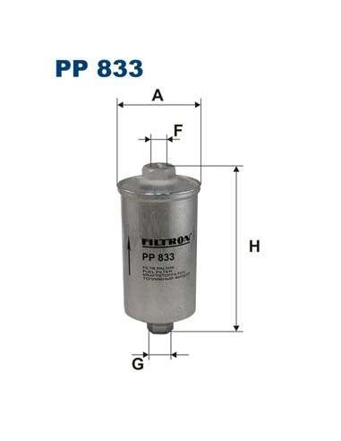 Filtro combustible Filtron PP 833 - FILTRO DE COMBUSTIBLE FILTRON