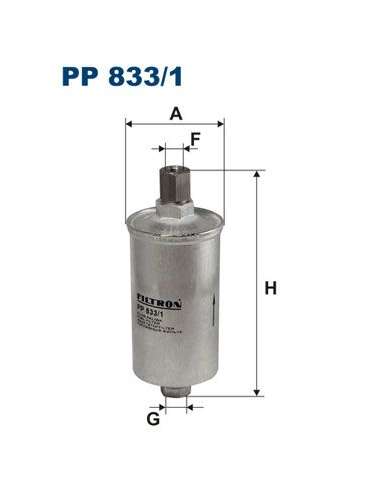 Filtro combustible Filtron PP 833/1 - FILTRO COMBUSTIBLE FILTRON