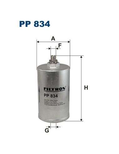 Filtro combustible Filtron PP 834 - FILTRO DE COMBUSTIBLE FILTRON