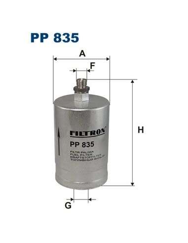 Filtro combustible Filtron PP 835 - FILTRO DE COMBUSTIBLE FILTRON