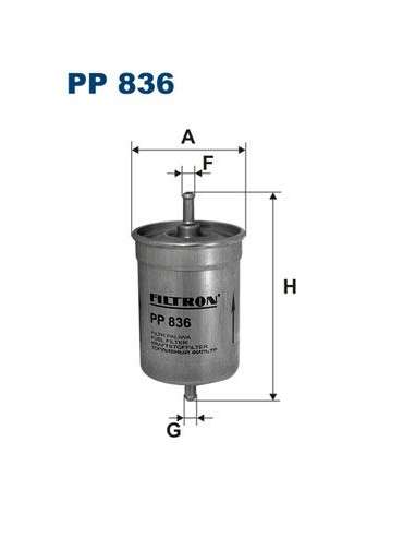 Filtro combustible Filtron PP 836 - FILTRO DE COMBUSTIBLE FILTRON