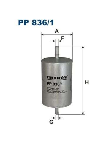 Filtro combustible Filtron PP 836/1 - FILTRO DE COMBUSTIBLE FILTRON
