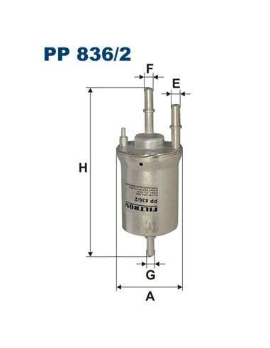 Filtro combustible Filtron PP 836/2 - FILTRO DE COMBUSTIBLE FILTRON