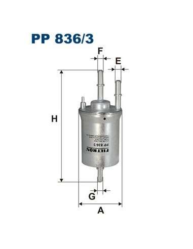 Filtro combustible Filtron PP 836/3 - FILTRO DE COMBUSTIBLE FILTRON