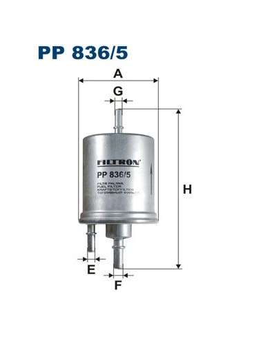 Filtro combustible Filtron PP 836/5 - FILTRO DE COMBUSTIBLE FILTRON