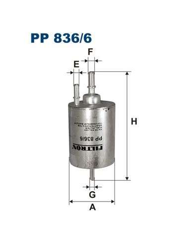 Filtro combustible Filtron PP 836/6 - FILTRO DE COMBUSTIBLE FILTRON