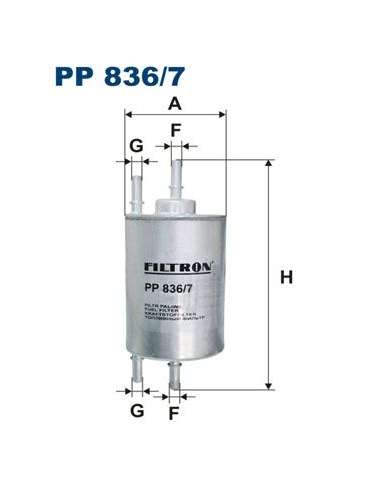 Filtro combustible Filtron PP 836/7 - FILTRO DE COMBUSTIBLE