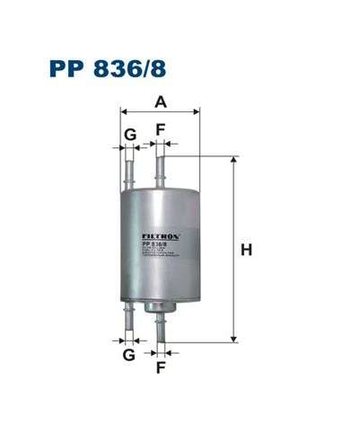 Filtro combustible Filtron PP 836/8 - FILTRO DE COMBUSTIBLE FILTRON
