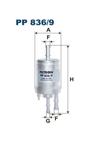 Filtro combustible Filtron PP 836/9 - FILTRO COMBUSTIBLE FILTRON