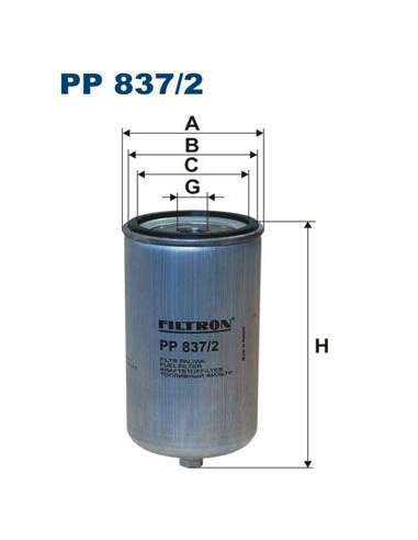 Filtro combustible Filtron PP 837/2 - FILTRO DE COMBUSTIBLE FILTRON