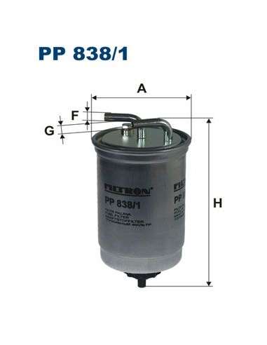 Filtro combustible Filtron PP 838/1 - FILTRO DE COMBUSTIBLE FILTRON