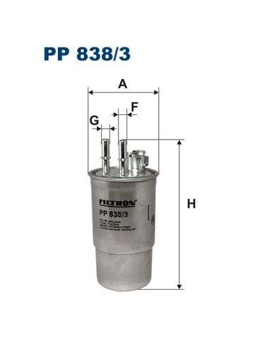 Filtro combustible Filtron PP 838/3 - FILTRO DE COMBUSTIBLE FILTRON