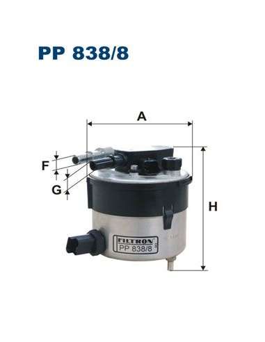 Filtro combustible Filtron PP 838/8 - FILTRO DE COMBUSTIBLE FILTRON