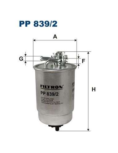 Filtro combustible Filtron PP 839/2 - FILTRO DE COMBUSTIBLE FILTRON