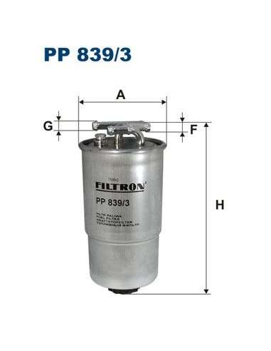 Filtro combustible Filtron PP 839/3 - FILTRO COMBUSTIBLE FILTRON