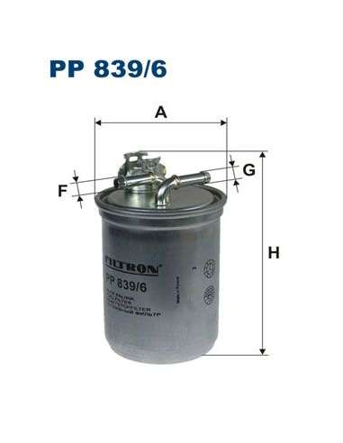 Filtro combustible Filtron PP 839/6 - FILTRO DE COMBUSTIBLE FILTRON