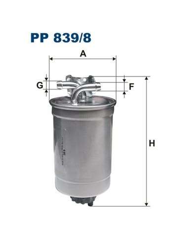 Filtro combustible Filtron PP 839/8 - FILTRO DE COMBUSTIBLE FILTRON