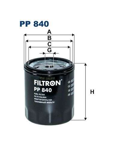 Filtro combustible Filtron PP 840 - FILTRO DE COMBUSTIBLE FILTRON