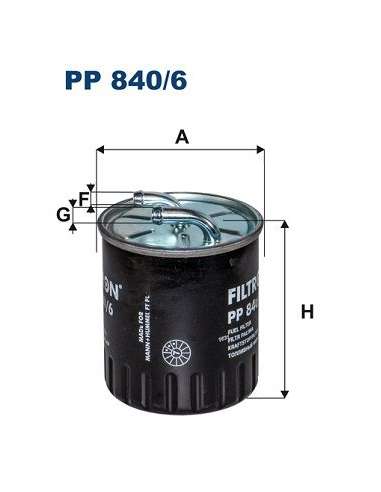 Filtro combustible Filtron PP 840/6 - FILTRO DE COMBUSTIBLE FILTRON