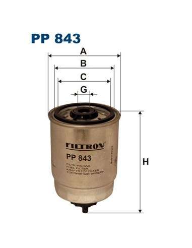Filtro combustible Filtron PP 843 - FILTRO DE COMBUSTIBLE FILTRON