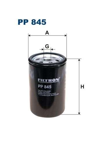 Filtro combustible Filtron PP 845 - FILTRO DE COMBUSTIBLE FILTRON