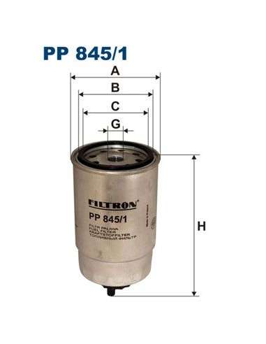 Filtro combustible Filtron PP 845/1 - FILTRO DE COMBUSTIBLE FILTRON