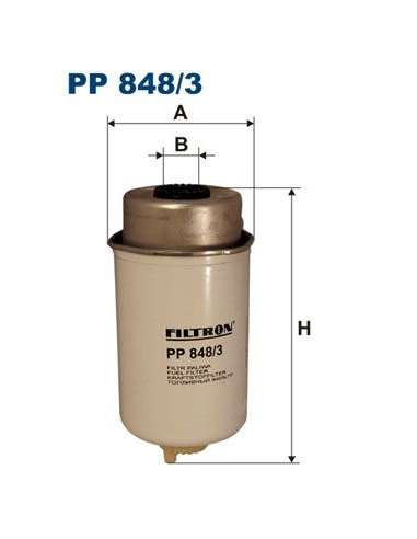 Filtro combustible Filtron PP 848/3 - FILTRO DE COMBUSTIBLE FILTRON