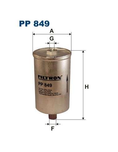 Filtro combustible Filtron PP 849 - FILTRO DE COMBUSTIBLE FILTRON