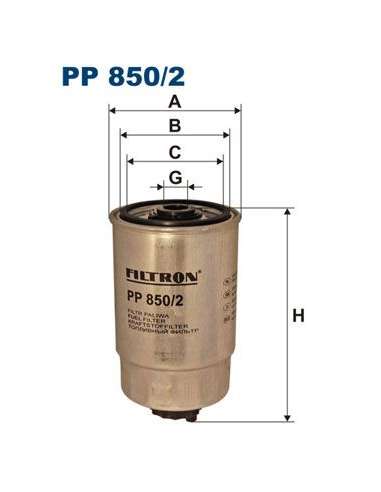 Filtro combustible Filtron PP 850/2 - FILTRO DE COMBUSTIBLE FILTRON