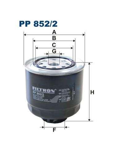 Filtro combustible Filtron PP 852/2 - FILTRO DE COMBUSTIBLE FILTRON