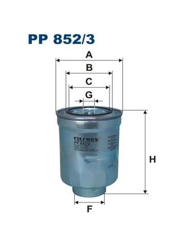 Filtro combustible Filtron PP 852/3 - FILTRO DE COMBUSTIBLE FILTRON