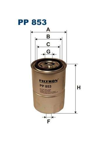 Filtro combustible Filtron PP 853 - FILTRO DE COMBUSTIBLE FILTRON