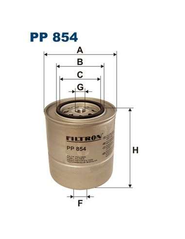 Filtro combustible Filtron PP 854 - FILTRO DE COMBUSTIBLE FILTRON