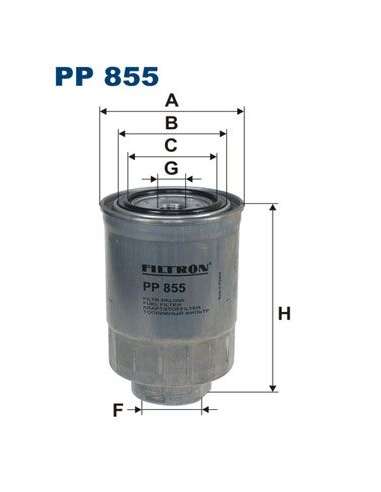 Filtro combustible Filtron PP 855 - FILTRO DE COMBUSTIBLE FILTRON