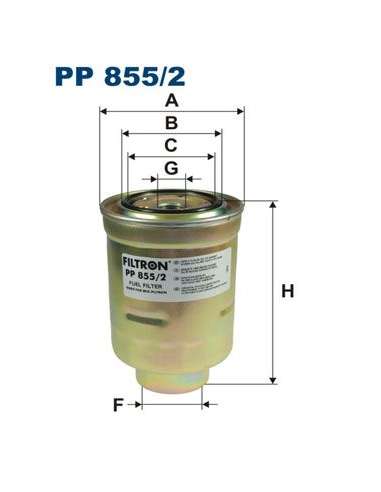 Filtro combustible Filtron PP 855/2 - FILTRO DE COMBUSTIBLE FILTRON