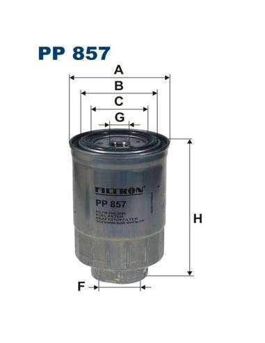 Filtro combustible Filtron PP 857 - FILTRO DE COMBUSTIBLE FILTRON