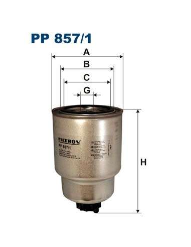 Filtro combustible Filtron PP 857/1 - FILTRO DE COMBUSTIBLE FILTRON