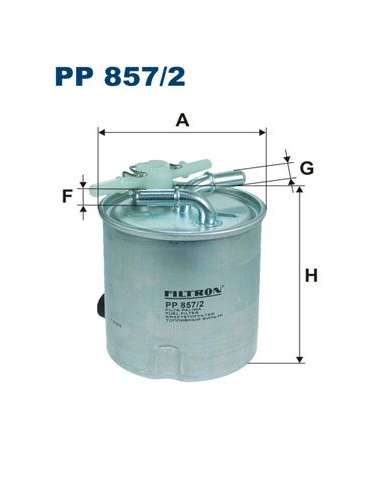 Filtro combustible Filtron PP 857/2 - FILTRO DE COMBUSTIBLE FILTRON