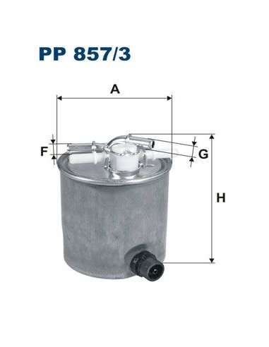 Filtro combustible Filtron PP 857/3 - FILTRO DE COMBUSTIBLE FILTRON
