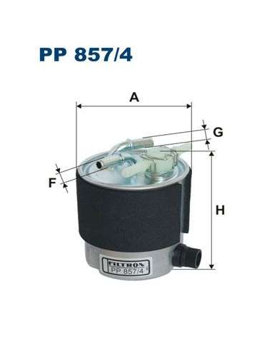 Filtro combustible Filtron PP 857/4 - FILTRO DE COMBUSTIBLE FILTRON