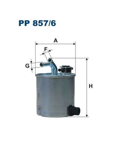 Filtro combustible Filtron PP 857/6 - FILTRO DE COMBUSTIBLE FILTRON